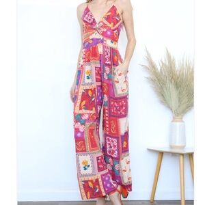 Angie Multicolor Patchwork Jumpsuit